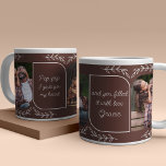 Pop-pop 3 Vertical Photo Loving Words Personalised Large Coffee Mug<br><div class="desc">Giant photo gift mug for a new grandfather or established grandparent - you can say pop-pop, grandpa, granddad, papa for example, or it's just as easy to personalise for someone else. The photo template displays 3 of your favourite photos in vertical format with rounded corners. Lettered with loving wording in...</div>