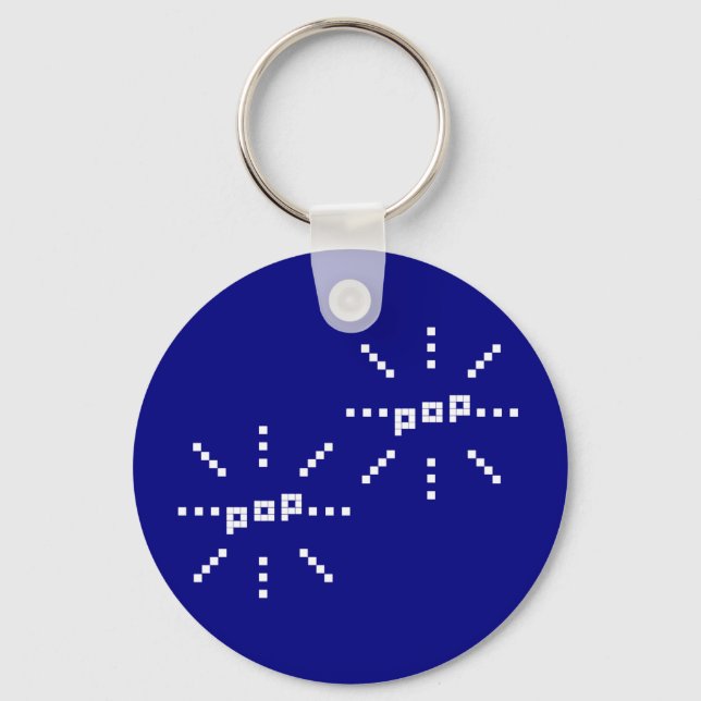Pop Pop 8-bit Pixel Bubble Key Ring (Front)