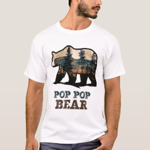 Pop-pop Bear Vintage Retro Funny Poppop Grandpa T-Shirt