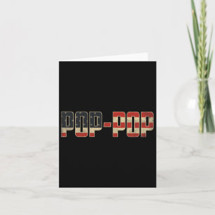 Pop-pop Bold Patriotic American Flag Father’s Day Card