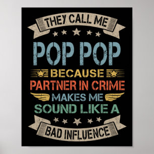 Pop Pop Dad Shirt Valentine Fathers Day Christmas Poster