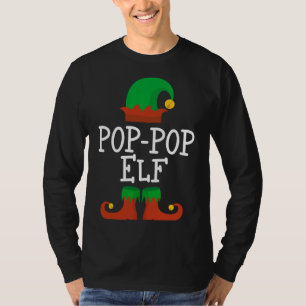 Pop-Pop Elf Christmas Matching Family Pajama Pj Xm T-Shirt