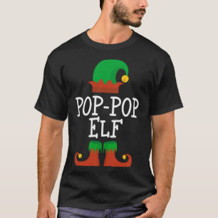 Pop-Pop Elf Christmas Matching Family Pajama Pj Xm T-Shirt