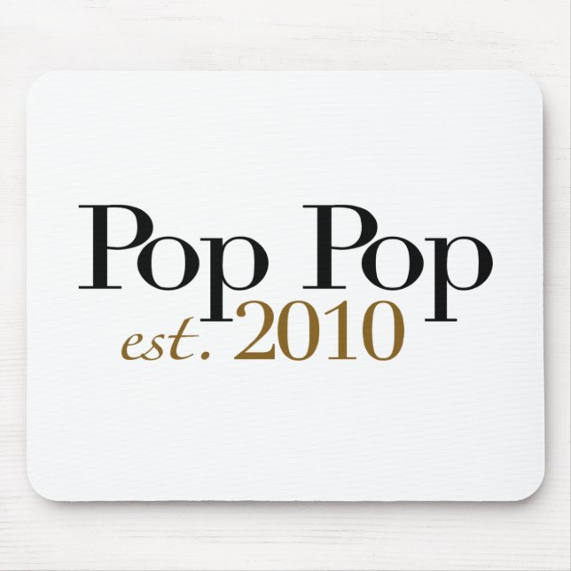 Pop Pop Est 2010 Mouse Mat (Front)