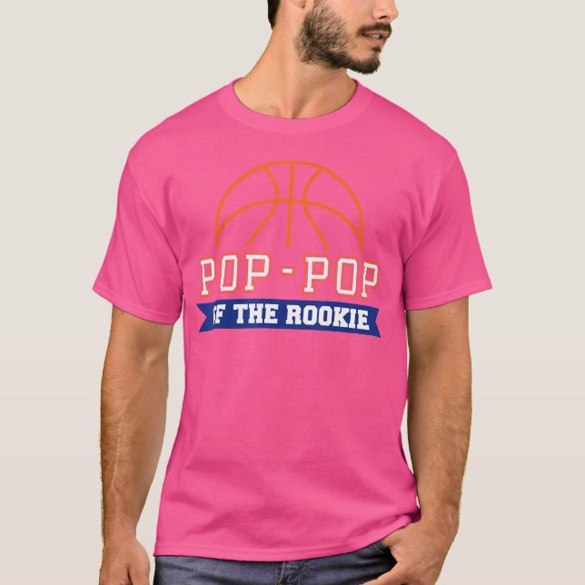 Pop-Pop Of Rookie 1St Birthday Basketball Theme Ma T-Shirt (Front)