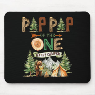 Pop pop of the one happy camper 1st birthday mouse mat