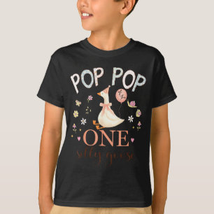 Pop pop of the one silly goose 1st birthday girl T-Shirt