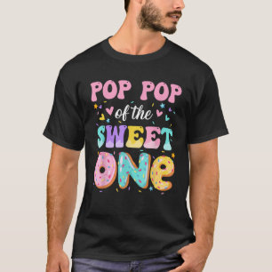 Pop Pop Of The Sweet One 1st Birthday Donut Bday P T-Shirt