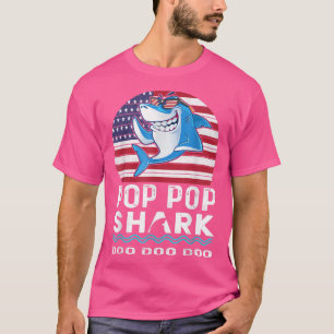 Pop Pop SharkFathers Day Gift From Wife Son Daught T-Shirt