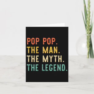 Pop-pop The Man Myth Legend Fathers Day Vintage Re Card