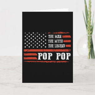 Pop-pop The Man The Myth The Legend Funny Gift For Card