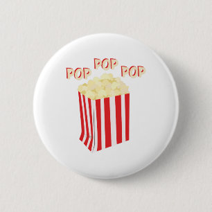 Pop Popcorn 6 Cm Round Badge