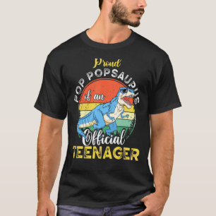 Pop Popsaurus Dinosaur 13th Birthday Official Teen T-Shirt