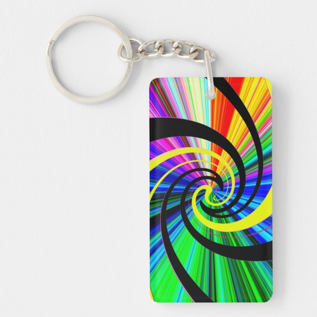 Pop psychedelic key ring (Front)