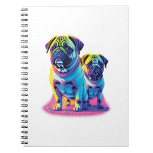 Pop Pugs in Pink Notebook