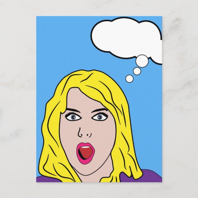 Pop retro art comic strip customisable postcard (Front)