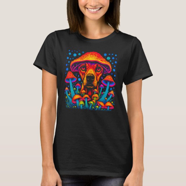 Pop Rottweiler Dog Psychedelic T-Shirt (Front)