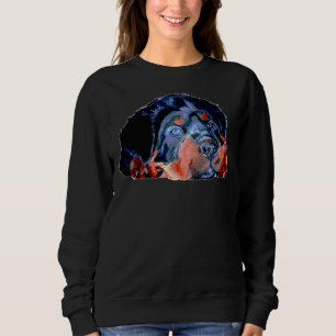 Pop Rottweiler Puppy Isolated Sweatshirt