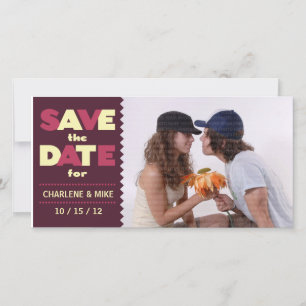 Pop Scene (Cherry/Cream) Save the Date Photo