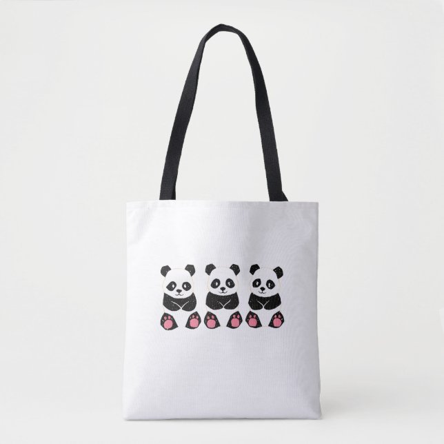Pop Simple Design ☆ Panda Tote Bag (Front)