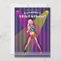 Pop Singer Stage Teen Girl 14th Birthday