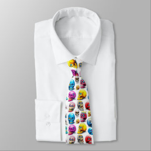 Pop Skulls Tie Halloween Style