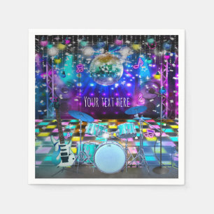 POP STAR PARTY Birthday Musical Dance Napkin