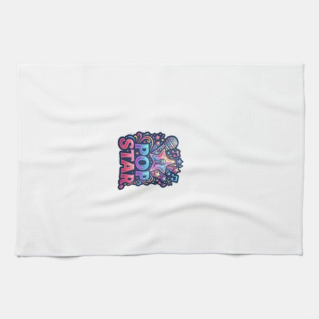 Pop Star T-Shirt Tea Towel (Horizontal)