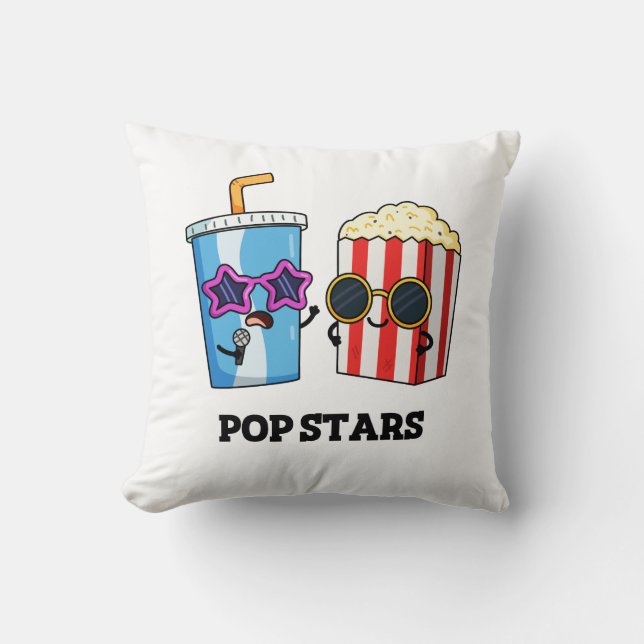 Pop Stars Funny Snack Pun  Cushion (Front)