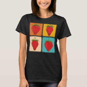 Pop Strawberries Summer Fruit Red Berry Strawberry T-Shirt