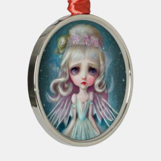 Pop Surrealism Blonde Girl Metal Tree Decoration