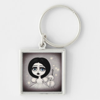 Pop Surrealism Doll & Weird Snowman Key Ring
