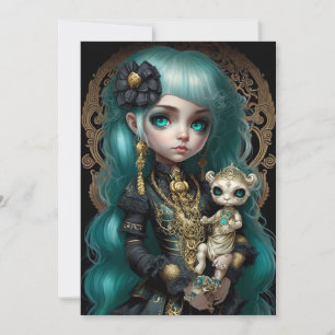 Pop Surrealism, Gothic Girl, Low Brow Invitation