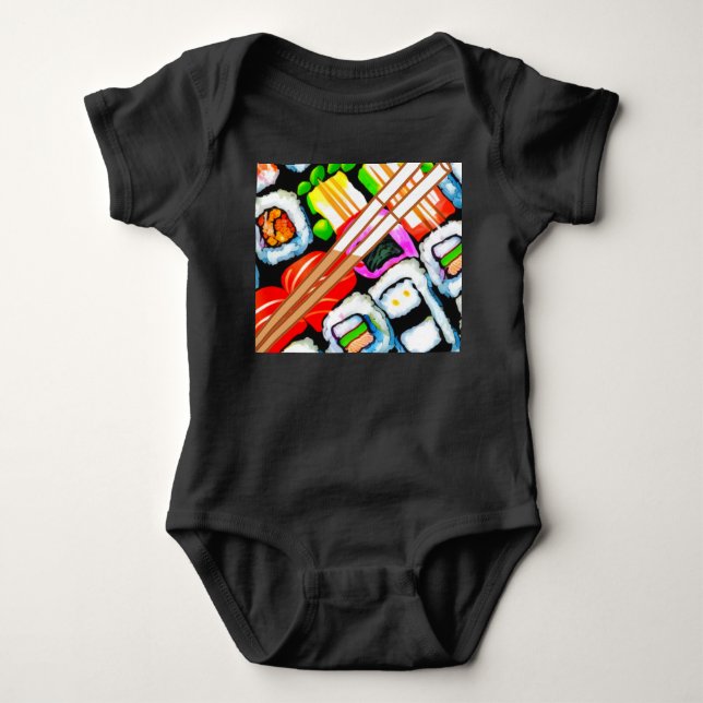 Pop Sushi Baby Bodysuit (Front)