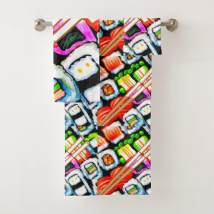 Pop Sushi Bath Towel Set