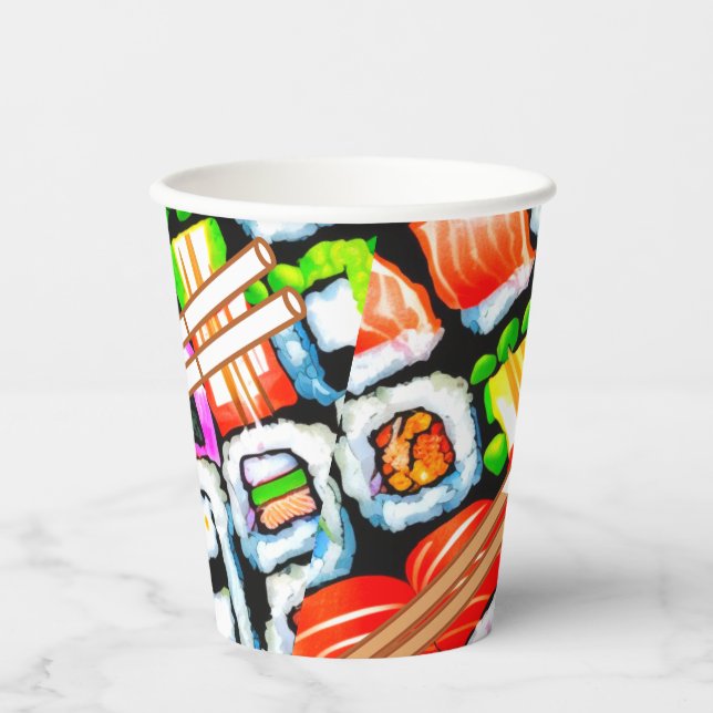 Pop Sushi Paper Cups (Front)