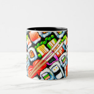Pop Sushi Two-Tone Coffee Mug