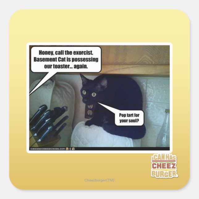 Pop tart for your soul? square sticker (Front)