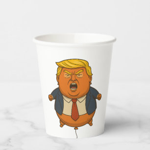 "Pop the Anger – Deflating President Balloon!" Paper Cups