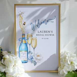 Pop the Bubbly Bridal Shower Welcome Poster
