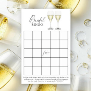 Pop the Champagne Bridal shower bingo game