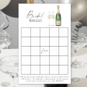 Pop the Champagne Bridal shower bingo game