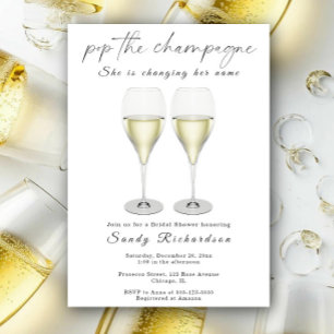Pop the Champagne Bridal Shower Invitation