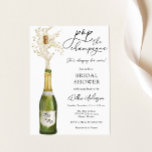 Pop the Champagne Bridal Shower Invitation<br><div class="desc">This Bridal Shower invitation is perfect to celebrate the bride to be by popping the bubbly! Customise with your information for the bride.  Featuring a watercolor bottle of popping champagne.</div>