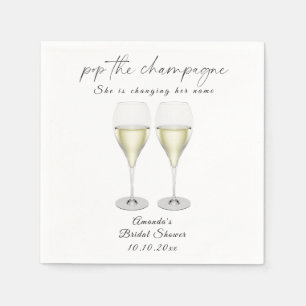 Pop the Champagne Bridal shower Napkin