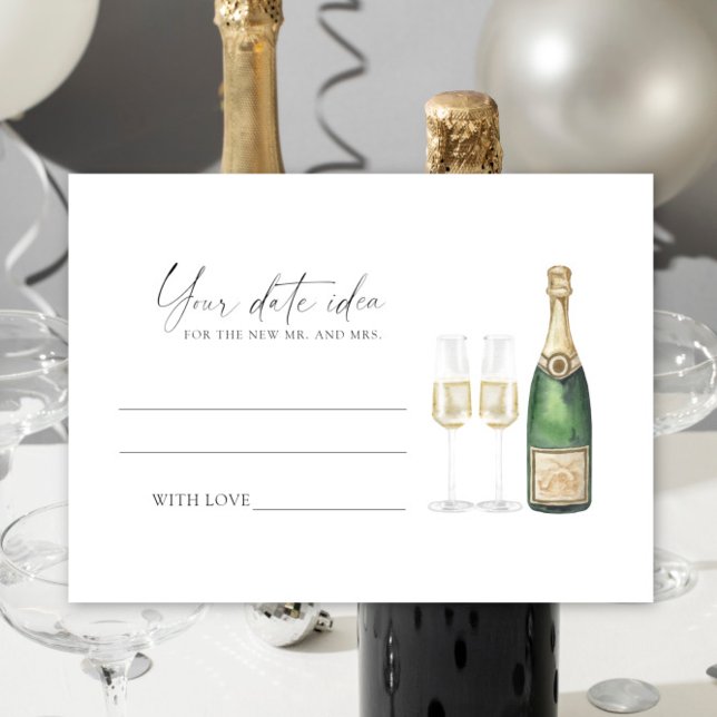 Pop the Champagne - Date night ideas \ Date jar Enclosure Card (Creator Uploaded)