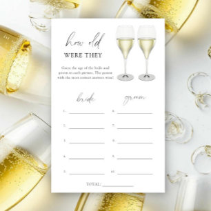 Pop the champagne - How old were they bridal game
