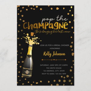 Pop the champagne party invitation