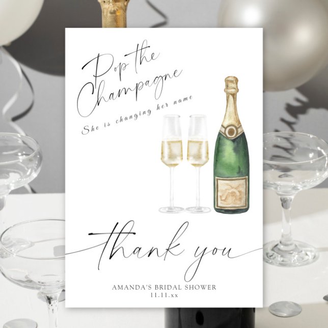 Pop the Champagne - thank you bridal shower (Creator Uploaded)