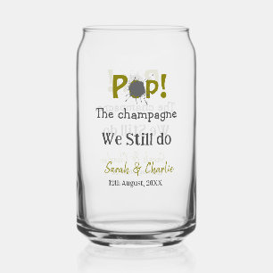 Pop the champagne we still do gold grey couple nam can glass